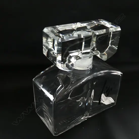 A large glass 'Fidji' perfume display bottle,